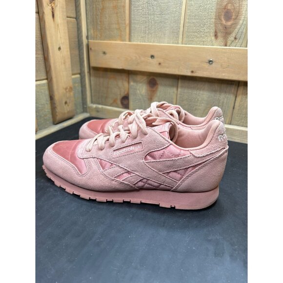 Reebok Classic Womens Pink Suede & Satin Sneakers Size 5 - Picture 5 of 8